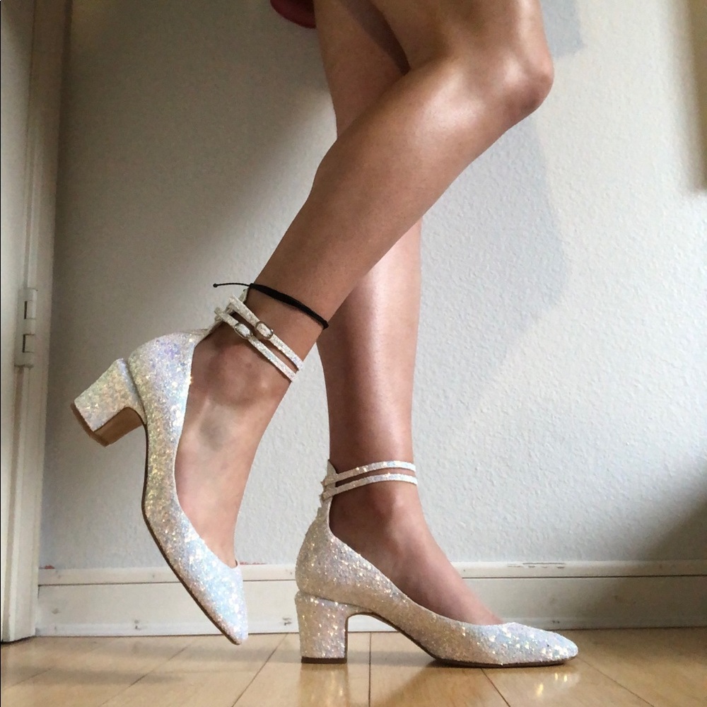 Free People Glitter Lana Block Heels